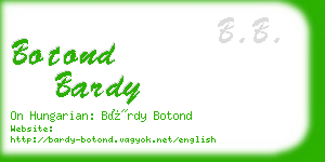 botond bardy business card